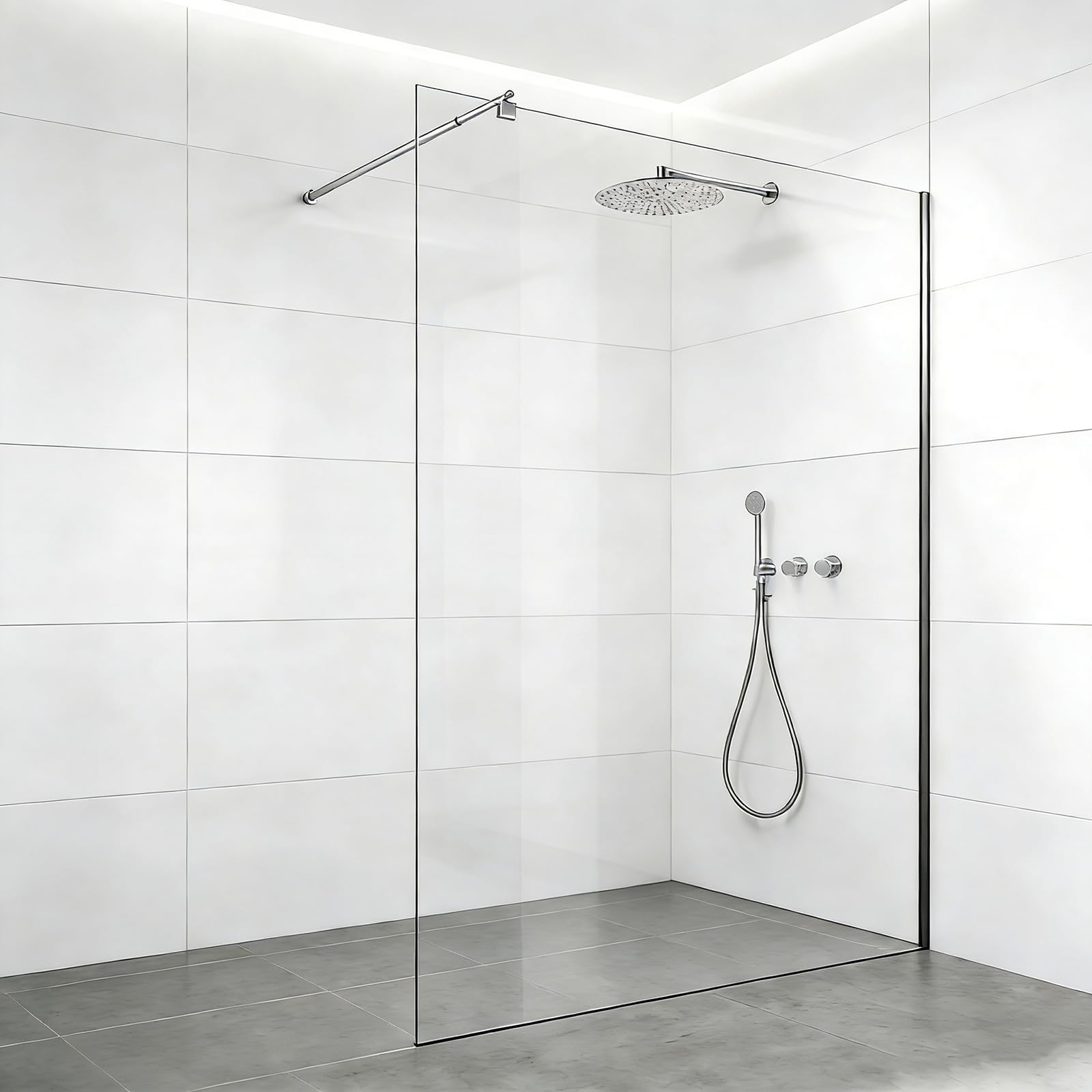 SVNR 70-120 cm Support de paroi de douche, barre de stabilisation de douche pour épaisseur de verre de 6 à 10 mm, barre de maintien en acier inoxydable, stabilisateur pour parois de douche et douches
