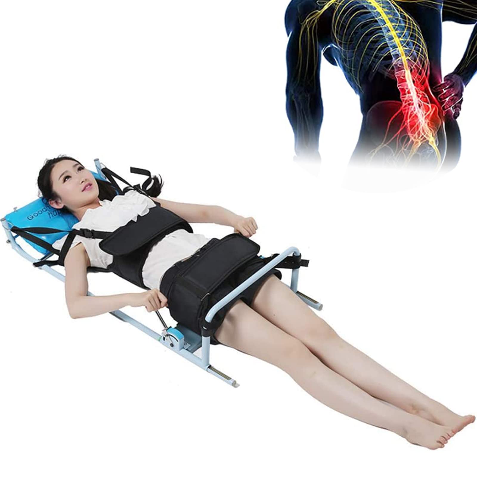 Machine de traction lombaire réglable et lit de traction cervicale à domicile