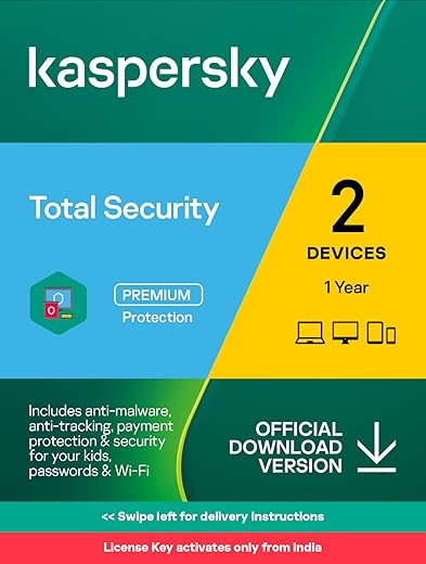 Kaspersky | Total Security | 2 Devices | 1 Year | Email Delivery in 1 Hour