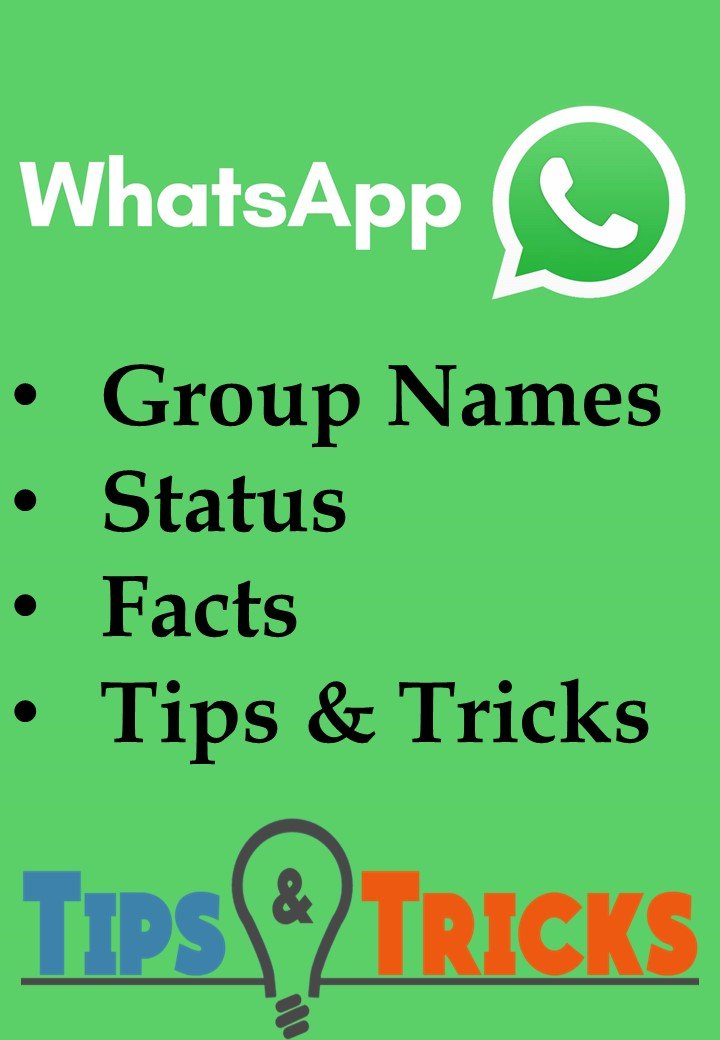 WhatsApp Book Status, Group Name, Facts, Tips & Tricks Kindle