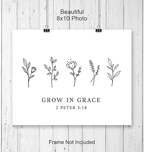 Miniatura 4 de Bible Verse Farmhouse Wall Art - Botanical Wall Decor Christian Gifts for Women - Religious Bible Verses Scripture Wall Decor - Psalm, Prayer,