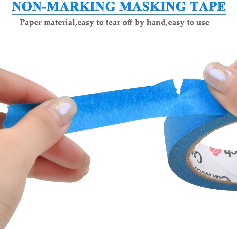 2 Rolls Blue Masking Tape, Blue Painters Masking Tape Professional