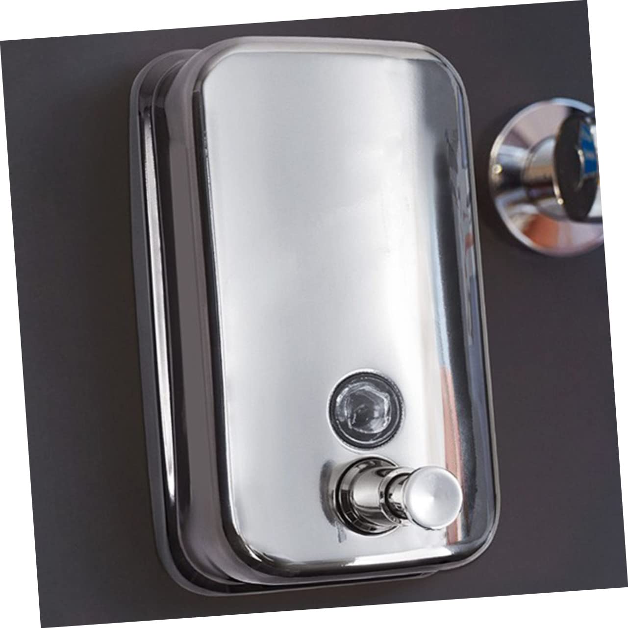 Dispensador de Jabón Líquido de Pared Recargable Acero Inoxidable 800ml Plata para Baño, Hotel y Ducha