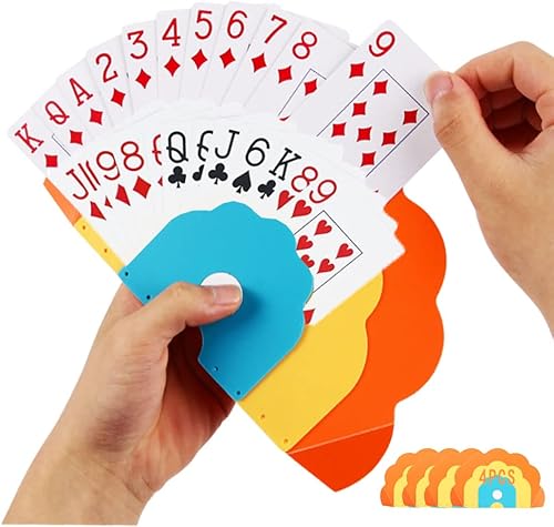 Szlishuo Portatarjetas para cartas de juego manos libres para niños y adultos, soporte de juego de cartas para fiestas de póquer, noches de juegos