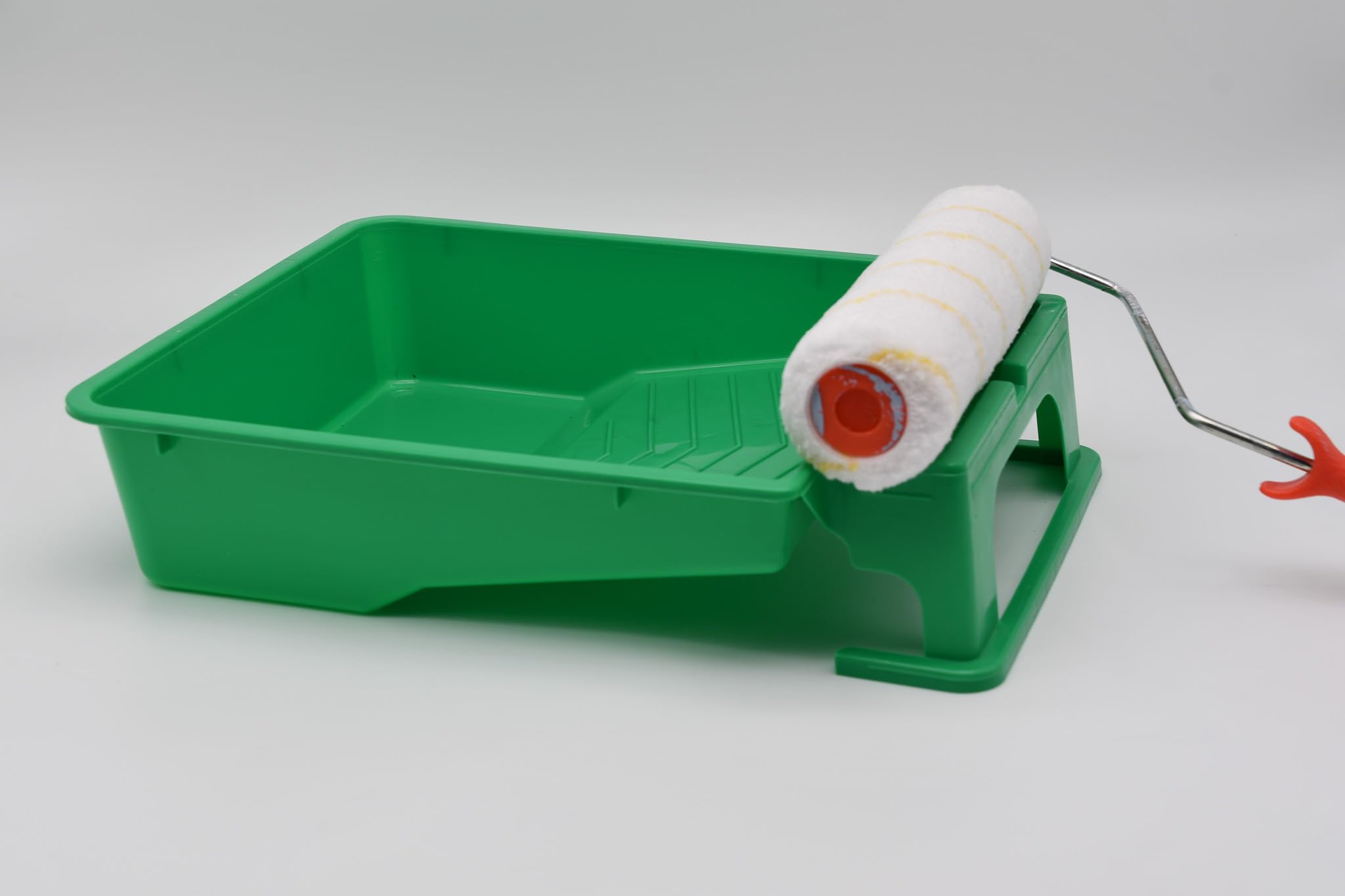 Vassoio per pittura profondo da 22,9 cm, confezione da 5, con rullo integrato e poggia pennello, 28 x 38 cm, capacità 2 litri, verde