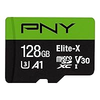 PNY Elite-X Scheda di Memoria microSDXC 128 GB con Adattatore SD