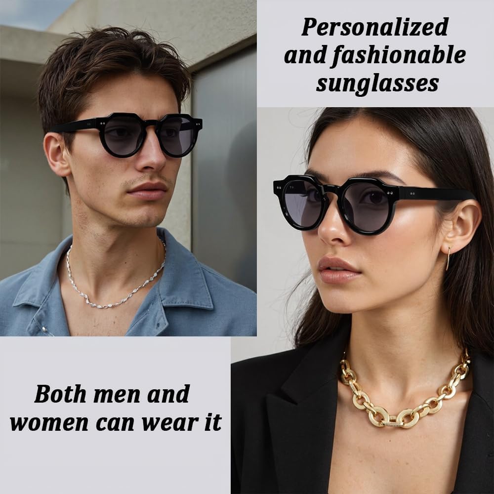 Okulary przeciwsłoneczne damskie okulary przeciwsłoneczne okrągłe okulary męskie luksusowe UV400 okulary przeciwsłoneczne w stylu vintage z etui na okulary mogą być używane przez mężczyzn i