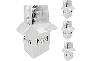 4 Pack 7x6x10" Small Insulated Shipping Boxes for Dry Ice