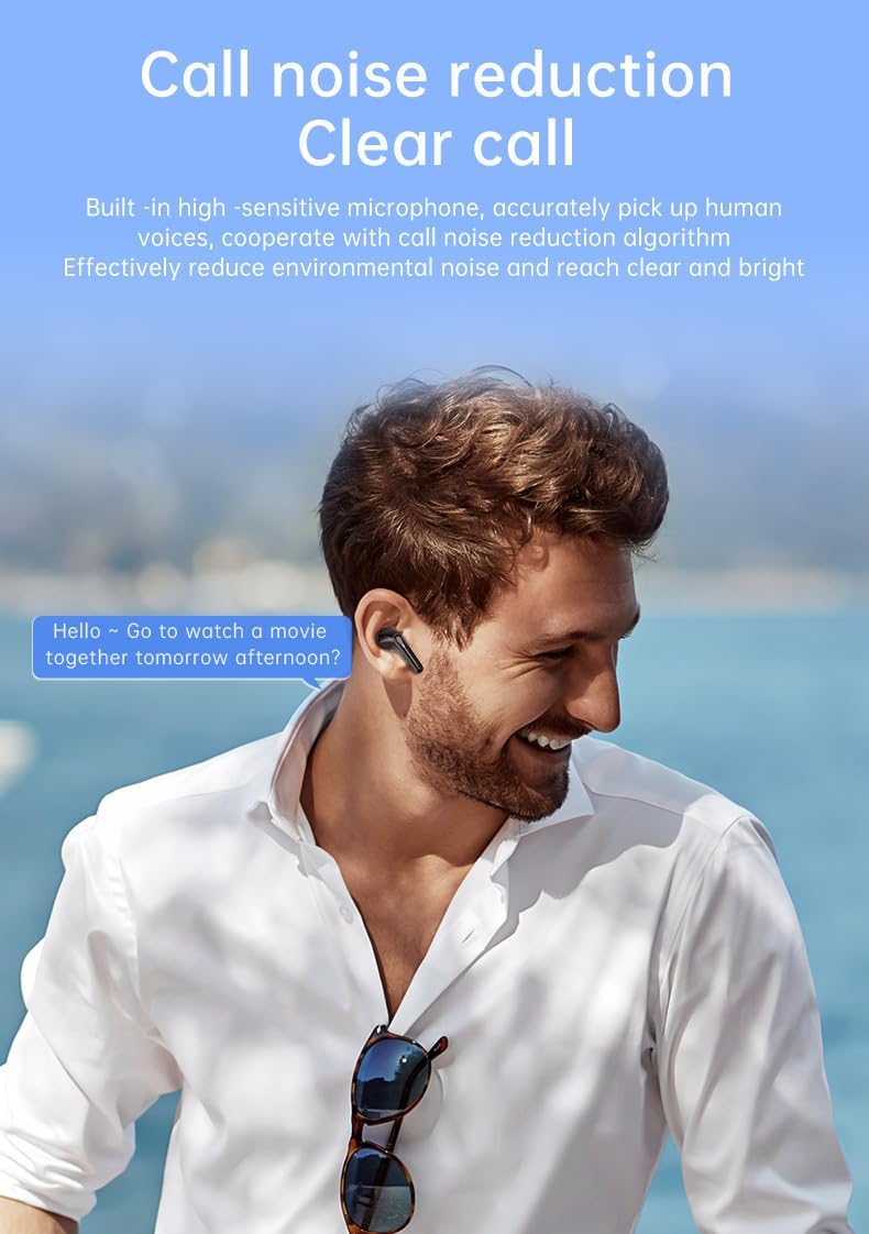 Sports in-Ear ANC Active Noise Cancellation ENC Call Noise Cancellation IPX5 Waterproof 25 Hours Battery Life with Charging Compartment Wireless Bluetooth 5.3 Headphones for Fitness White