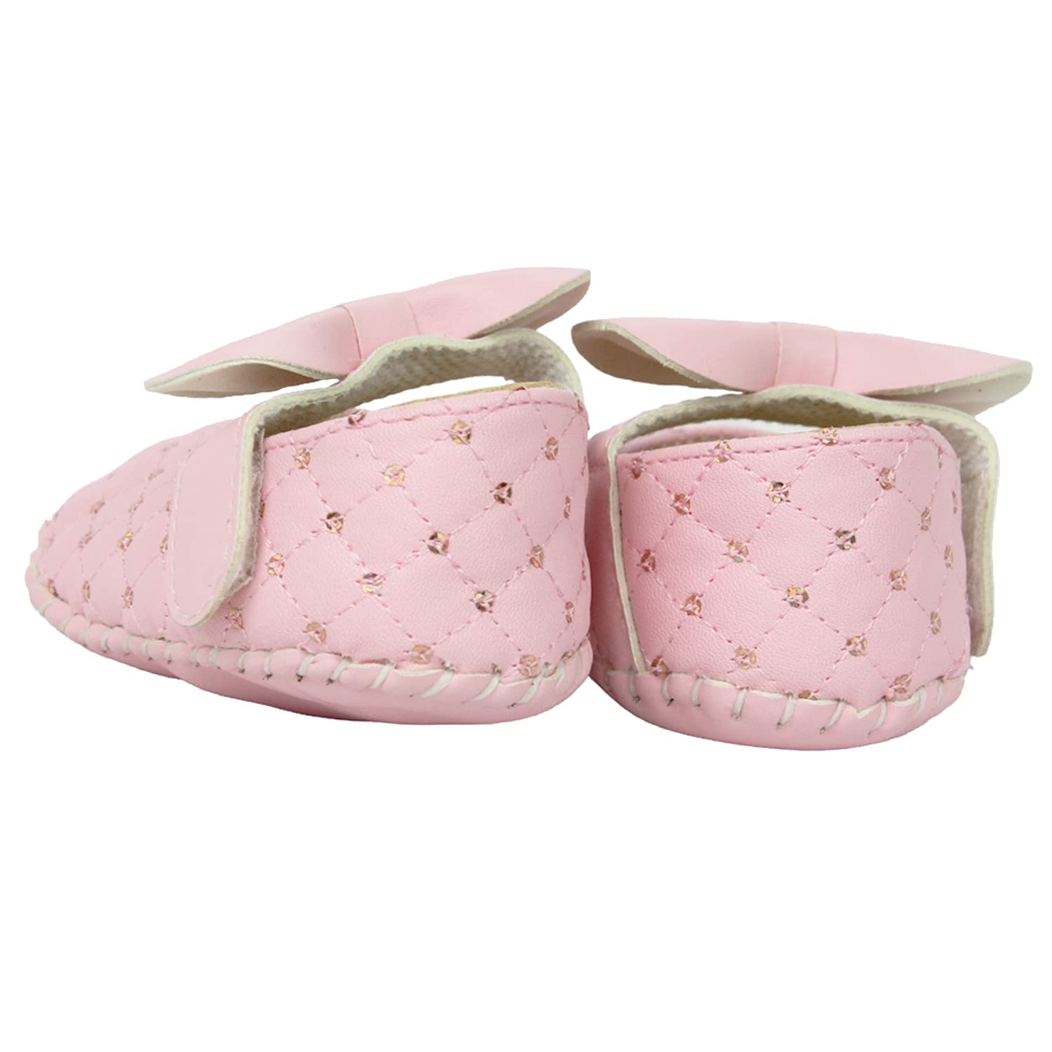 Neska Moda 6 To 12 Months Baby Girls Synthetic Leather Self design Sandal Booties (Pink)-BT1621 1