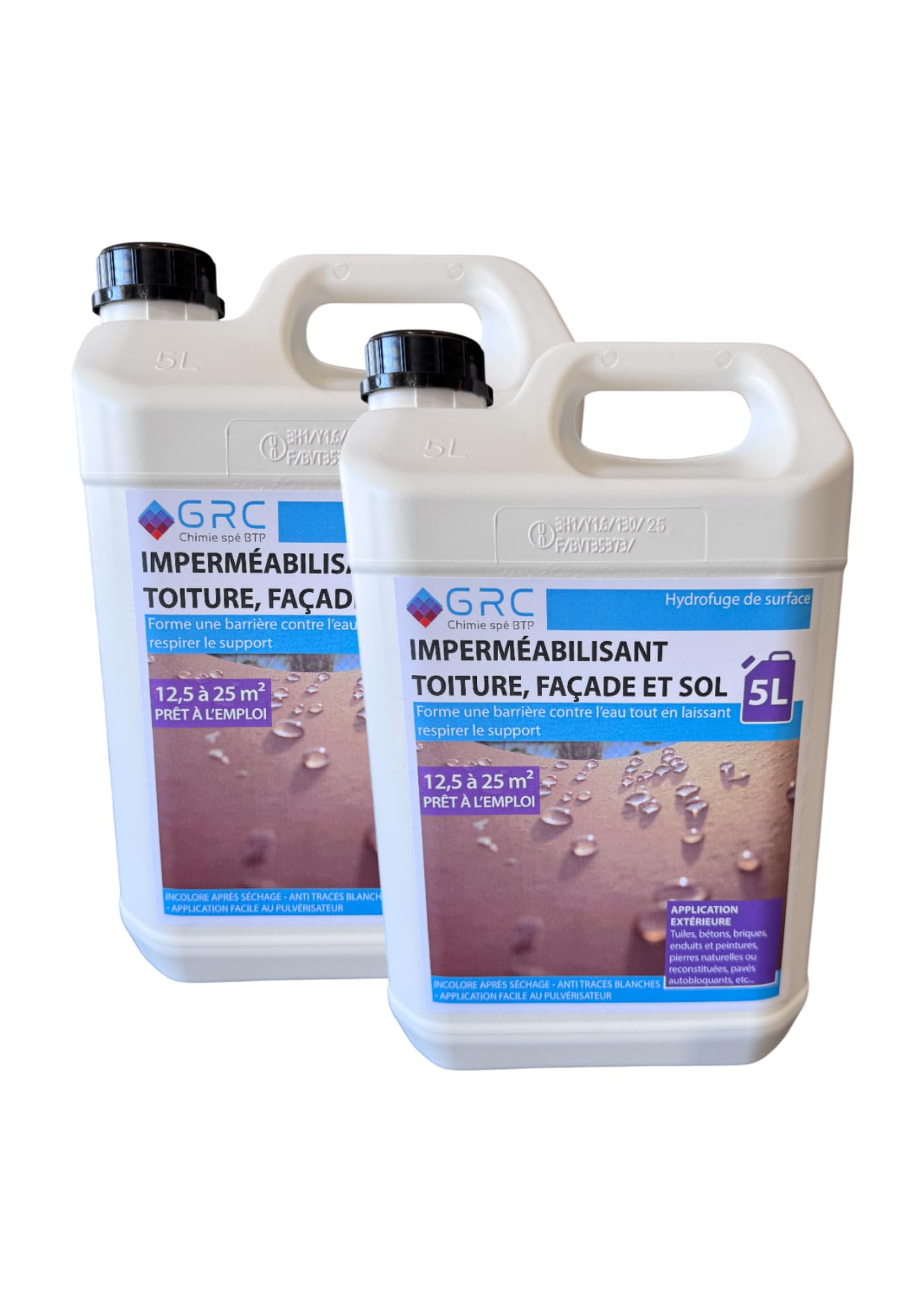 GRC – Impermeabilizante tejado, fachada y suelo – 10 L (hidrófugo de superficie)