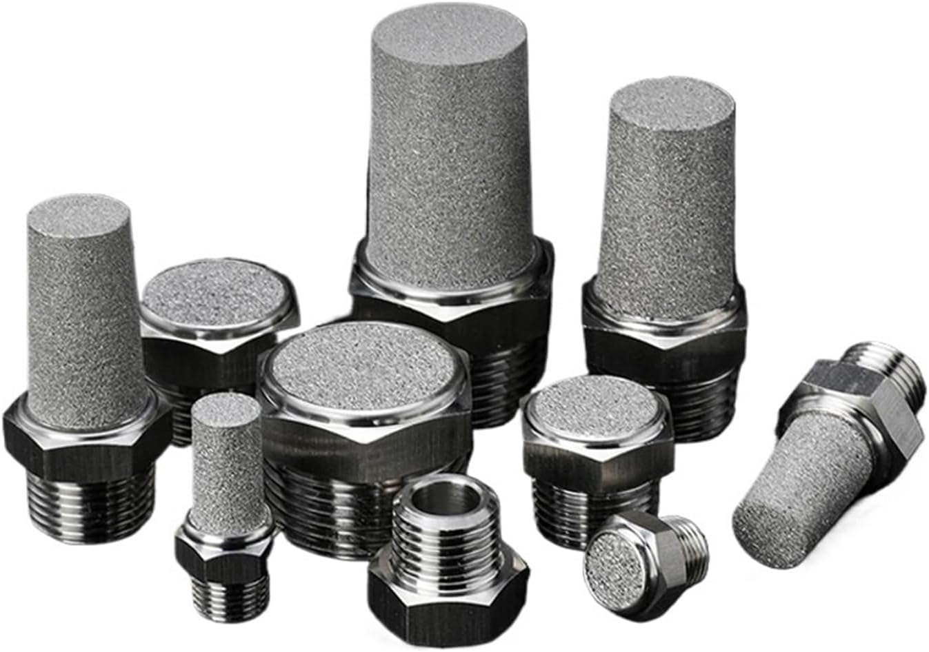 Luftgeräuschfilter, 10 Stk | 304 SS pneumatischer Auspuff-Schalldämpfer-Anschluss(Bt-03)