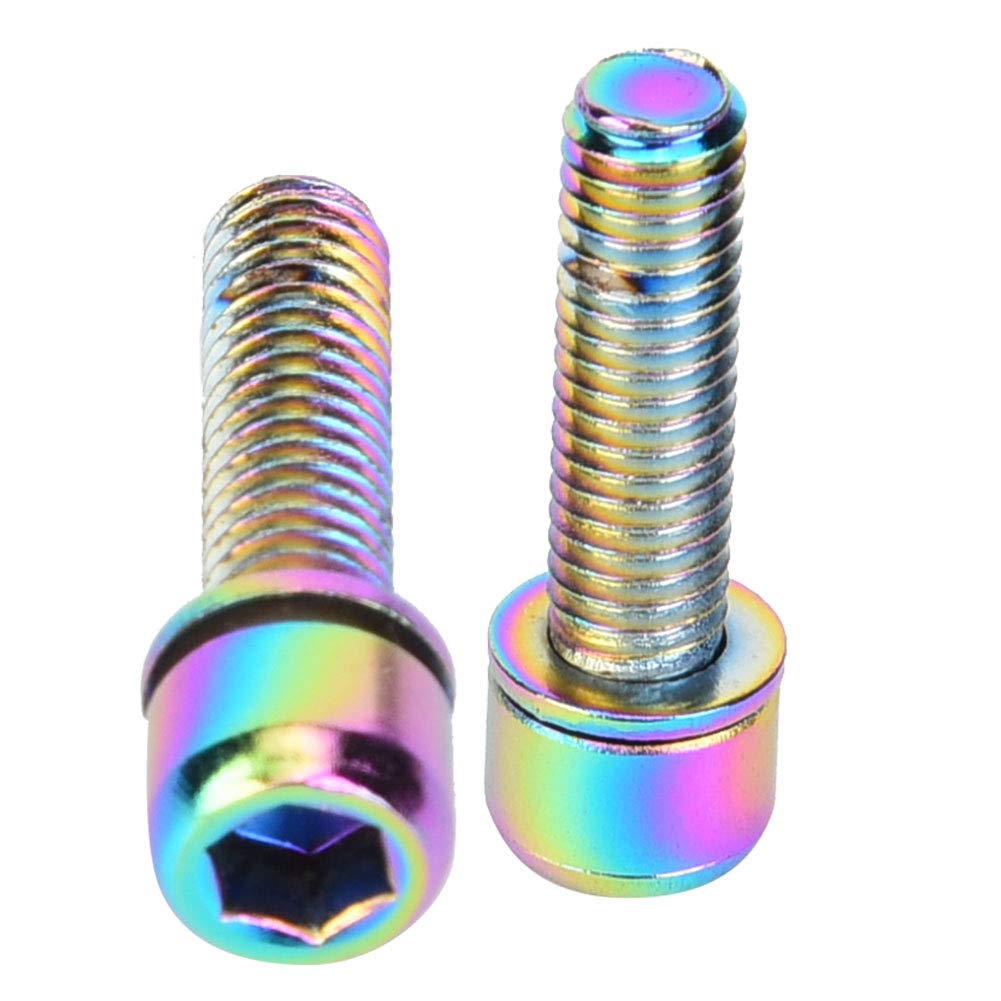 Śruba do Bagażnika Rowerowego, 6 szt. Śruba M5 M5x25mm Rower ze Stopu Tytanu Uchwyt na butelkę Śruba do Przechowywania Rowerów Śruba do Stojaka Akcesoria Rowerowe