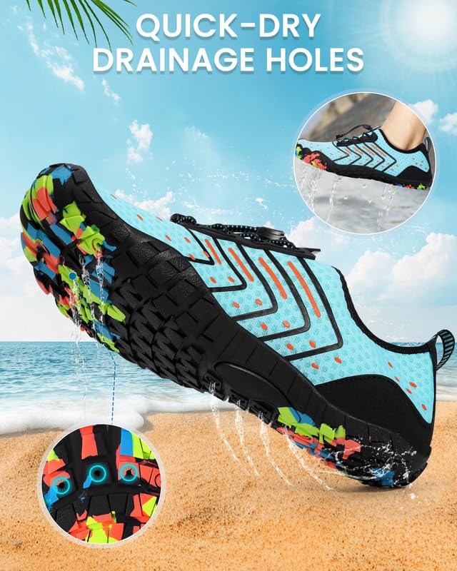 Image of Water Shoes for Women Men Quick-Dry Barefoot Shoes Breathable Aqua Socks for Swim Beach River Pool Lake Hiking Surfing Kayaking