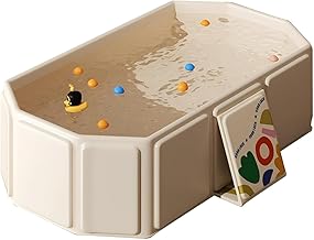 Dravizon Portable Bathtub for Kids Large Foldable No Installation Bath Tub for Shower Stall, Bathroom Hot SPA Soaking Standing Tub, Collapsible Plunge Bathtub