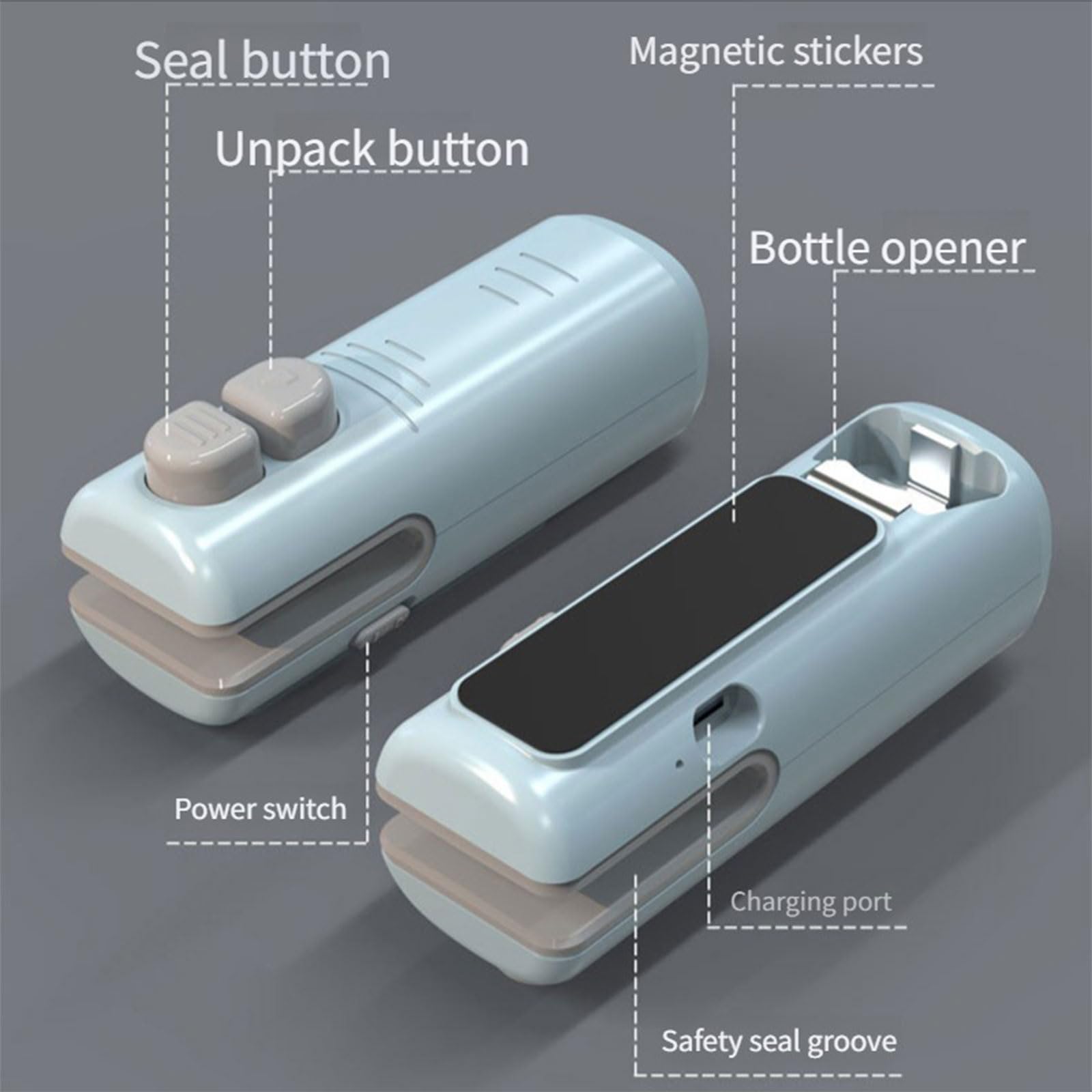Machine à emballer sous vide - Automatique - Coupe-bouteille - Accessoires pour la maison - Rechargeable par USB