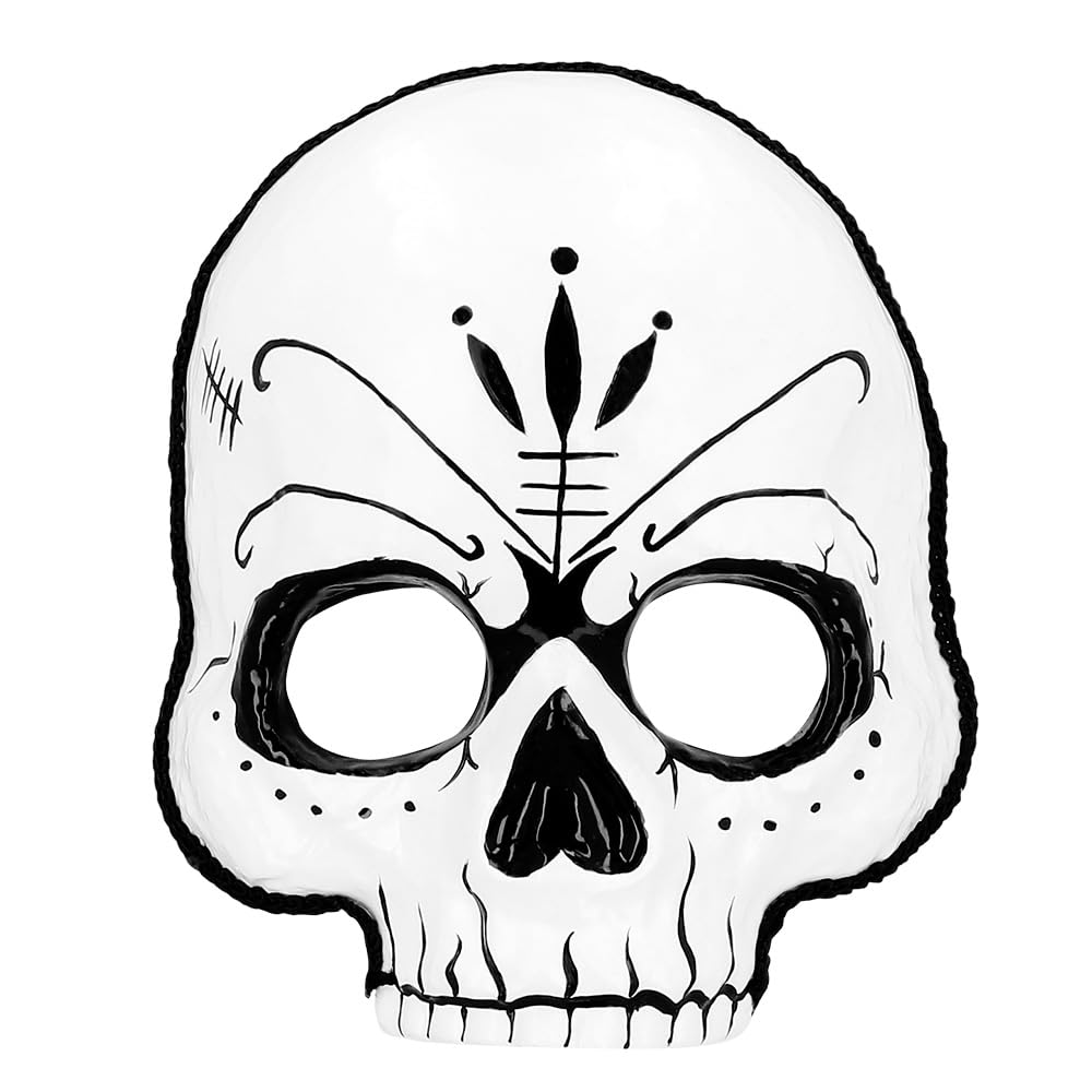 Boland 72368 Skull Mask, Fancy Dress Mask for Costumes Halloween, Carnival and Theme Party, Multicoloured - Image 2