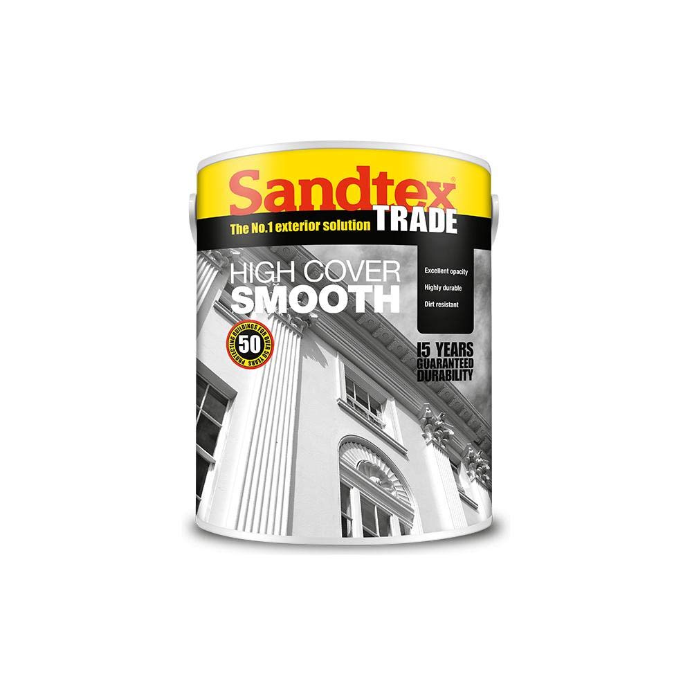 Sandtex Highcover Smooth Masonry Paint - Magnolia 5L
