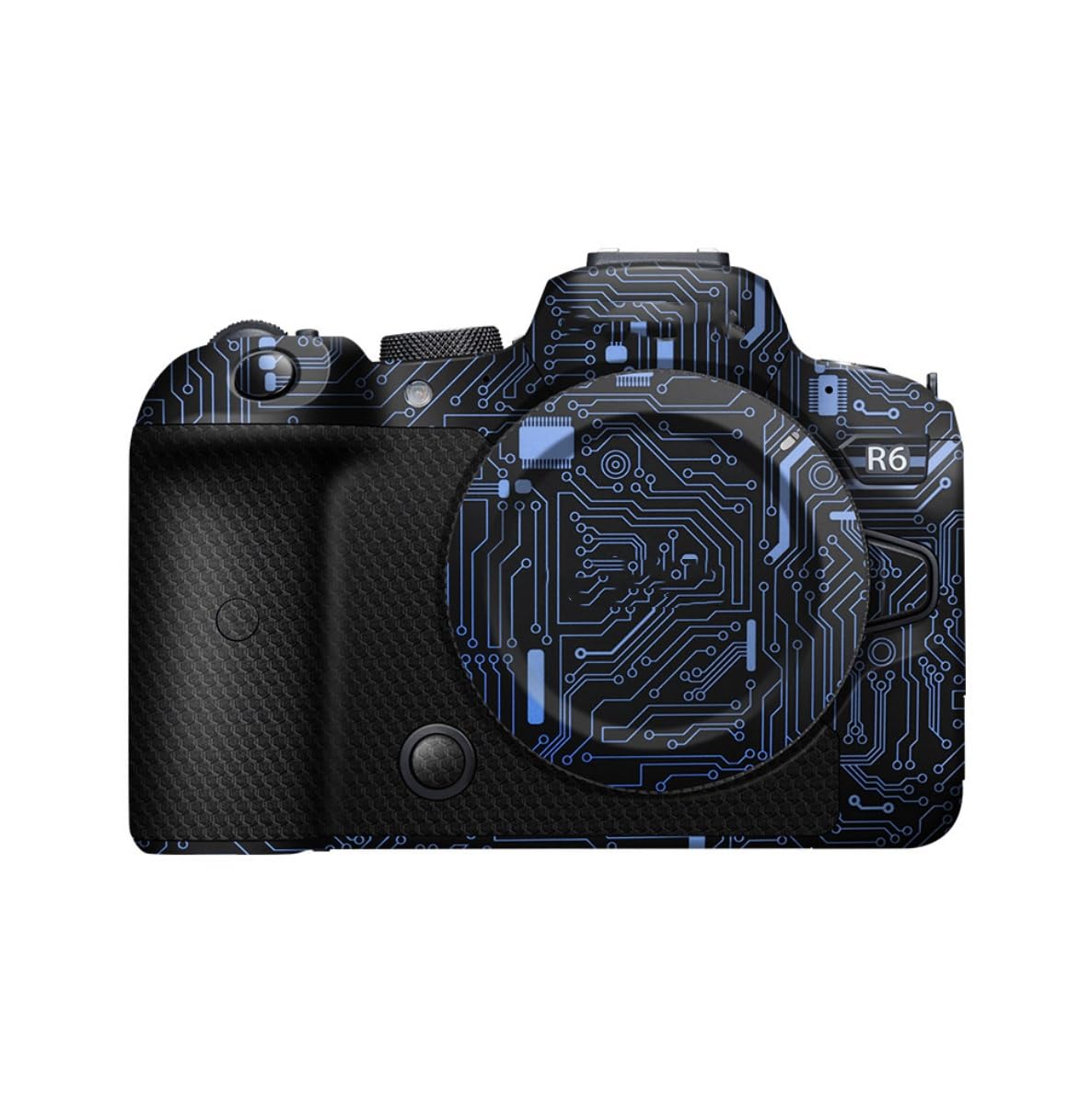 Anti-Scratch Anti-Wear Camera Skin Cover Protector Film for Canon EOS R6 Camera Body Protective Decoration Sticker - Circuit Board Blue