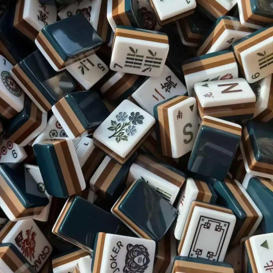 Zestaw płytek American Mahjong, 160 płytek, zestaw upominkowy Mahjong, kompletna przenośna gra dla rodziny, w podróży, na imprezy