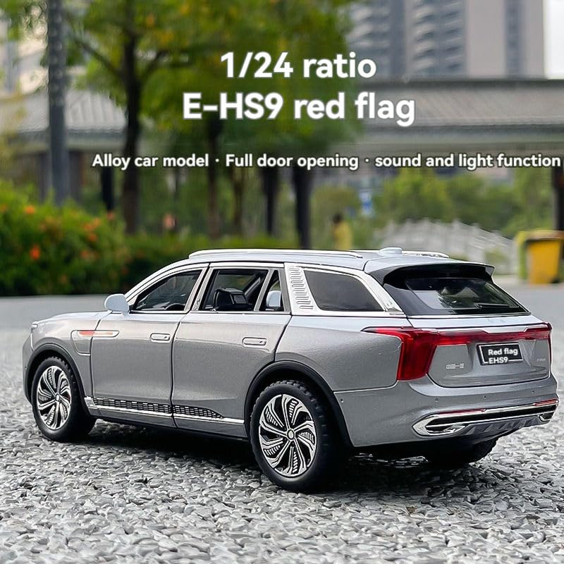 Image of 1:24 Scale Diecast Red Flag HONGQI-H9 Alloy Car Model - Officially Authorized Metal Model SUV with Openable Doors & Pull Back Action - Collectible Toy Car for Kids & Adults【Colors as Per Stock 】