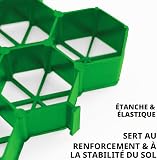 KARAT Griglia per prato in plastica, 1 m² – 4 pezzi – 50 x 50 cm, verde – griglia per pavimento, piastra paddock, a nido d'ape, a nido d'ape, a griglia per prato, griglia per prato - 6