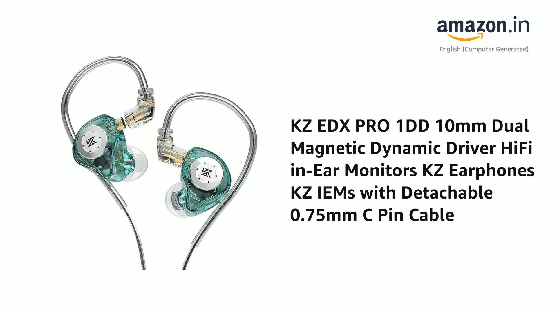ezokd1 KZ EDX PRO 1DD 10mm Dual Magnetic Dynamic Driver HiFi in-Ear