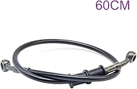 Vista 2 de Línea de freno de motocicleta, manguera de freno de acero inoxidable, embrague de freno de acero trenzado para motocicleta, paquete de 1, línea