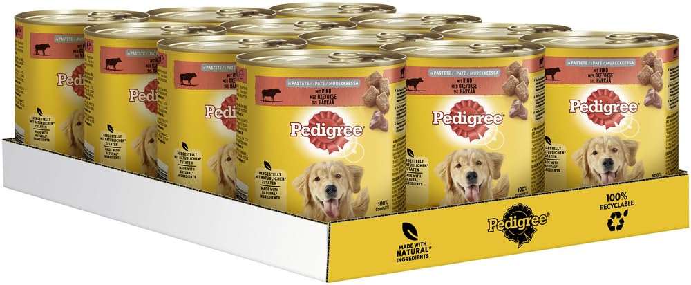 Pedigree Hundedosenfutter - Verschiedene Geschmacksrichtungen 12x800g (12x800g, Rind in Pastete)
