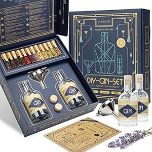 Amari ® DIY Gin Set – zum Selber Machen, Geschenkset inkl. Botanicals – Perfekt für zu Hause oder als Geschenk, Gin…