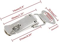 Vista 2 de Pestillos de pecho con resorte de acero inoxidable - 10 piezas