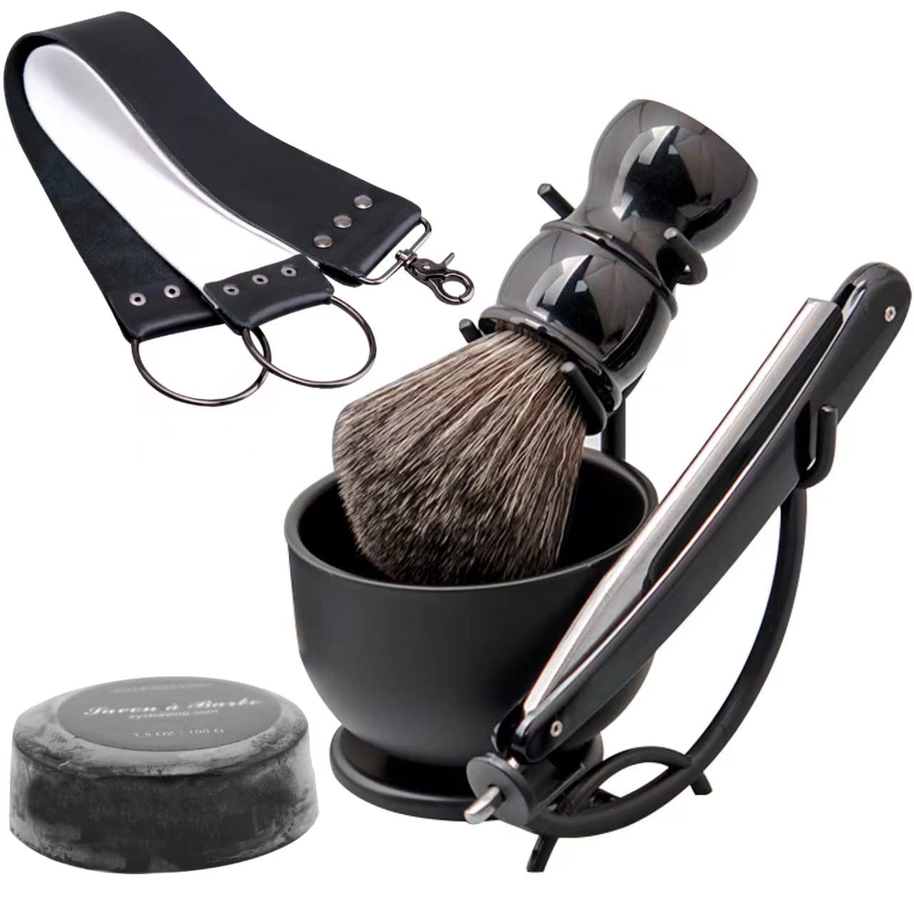 Amazon.com: Luxury Men's Shaving Kit Gift Set, DanNuo Barber Straight ...