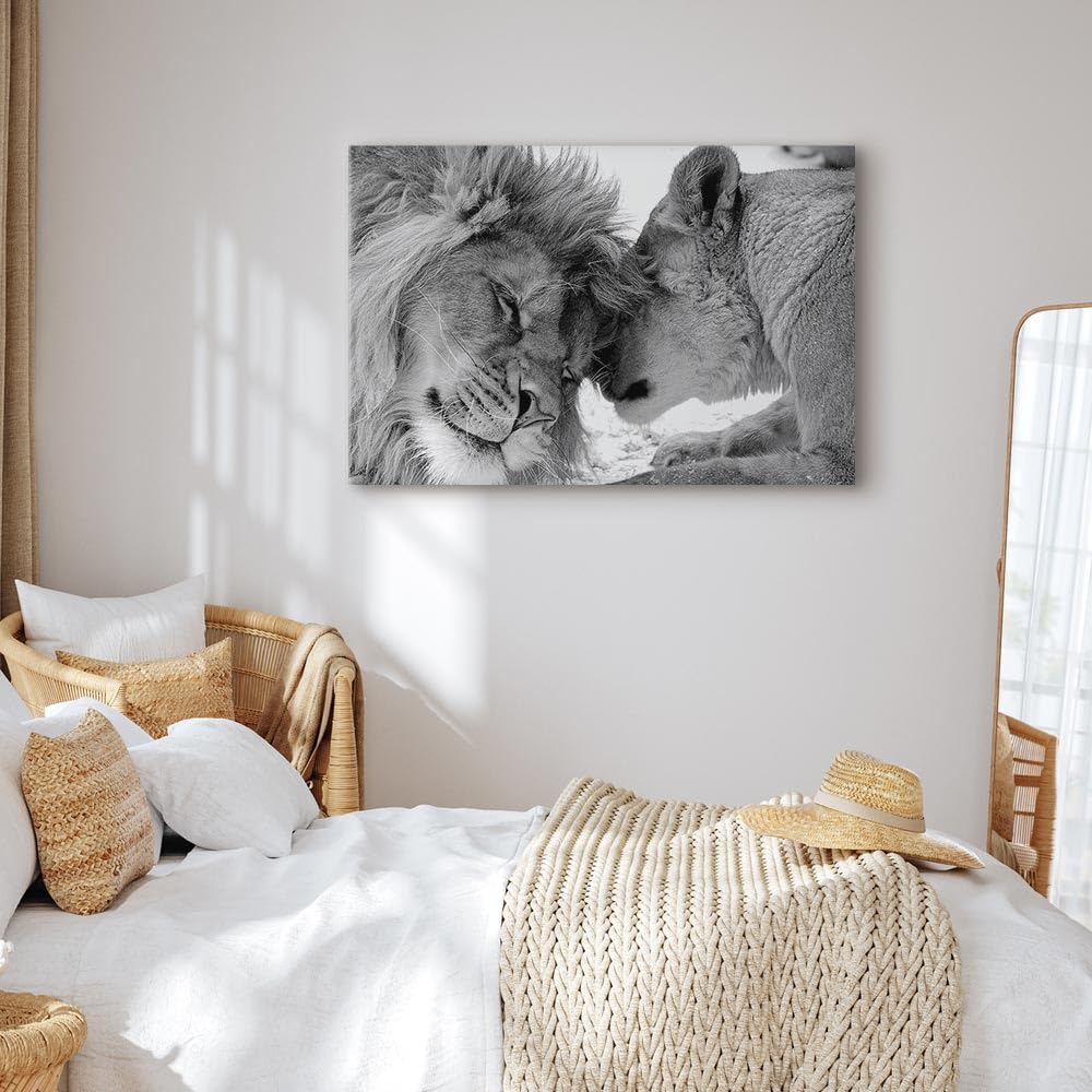 murando Cuadro en Lienzo Leon 120x80 cm 1 parte Impresión Cuadros decorativos Decoracion Decorativo para Pared salon modernos dormitorios de Pared - Leon Animales Africa safari g-B-0034-b-b