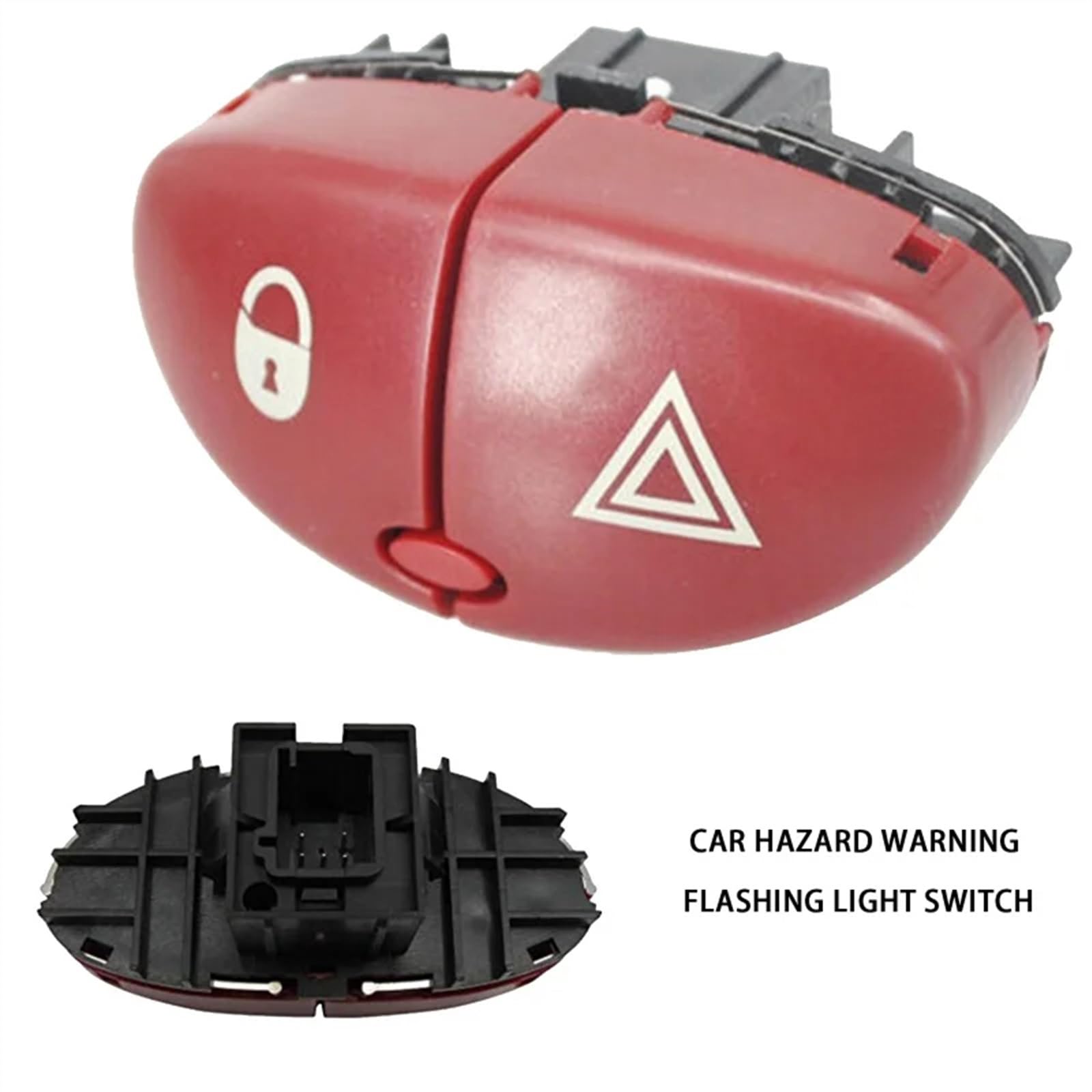 Bouton Warning Et Centralisation Peugeot 206 – Neuf, Origine France – Noir/Rouge