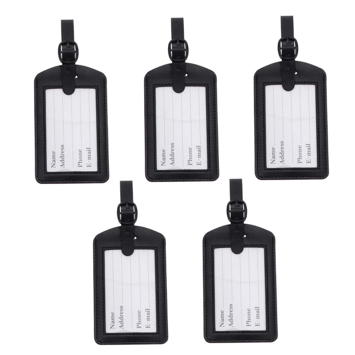 BESPORTBLE 3 Set Etichette Bagaglio Pu Targhette Per Valigia Identificatori Facili Usare 5 Pezzi*3