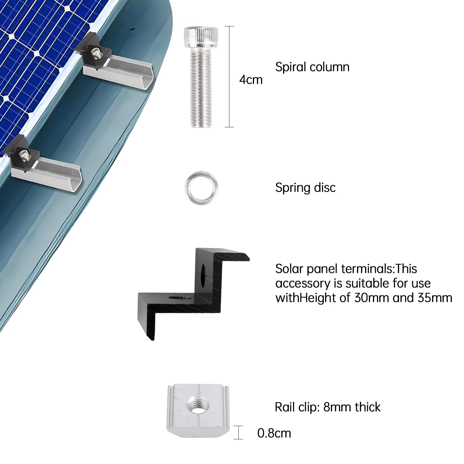 NoaSol Supporto Per Pannello Solare Altezza Fino A 118 Cm Tetto A Terrazza 89322500