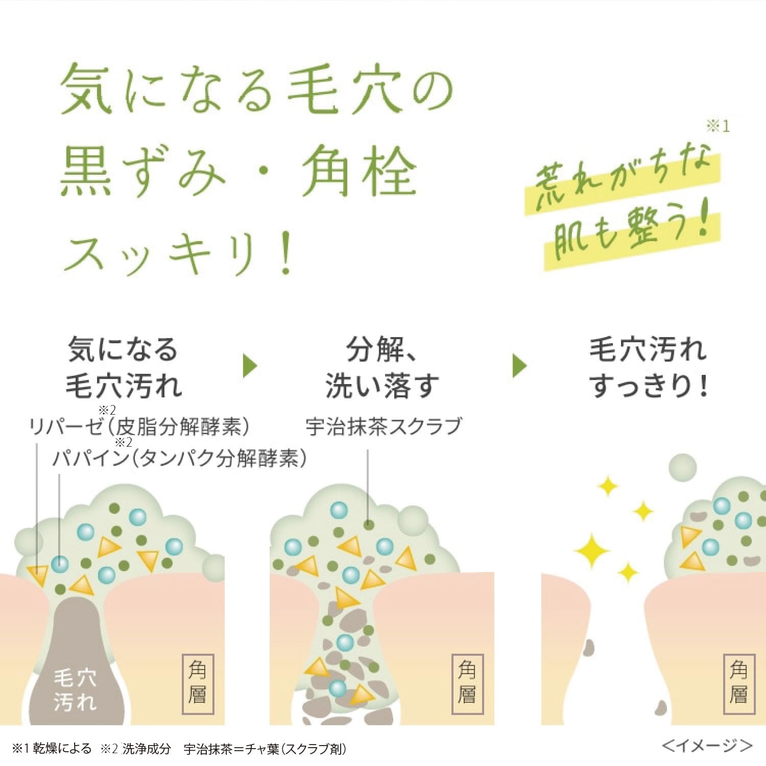 PDC Wafood Made Uji Matcha Enzyme Lot de 30 paquets de poudre nettoyante pour le visage à usage unique – Poudre nettoyante au thé vert japonais avec enzymes, exfoliant doux et nettoyant rafraîchissant