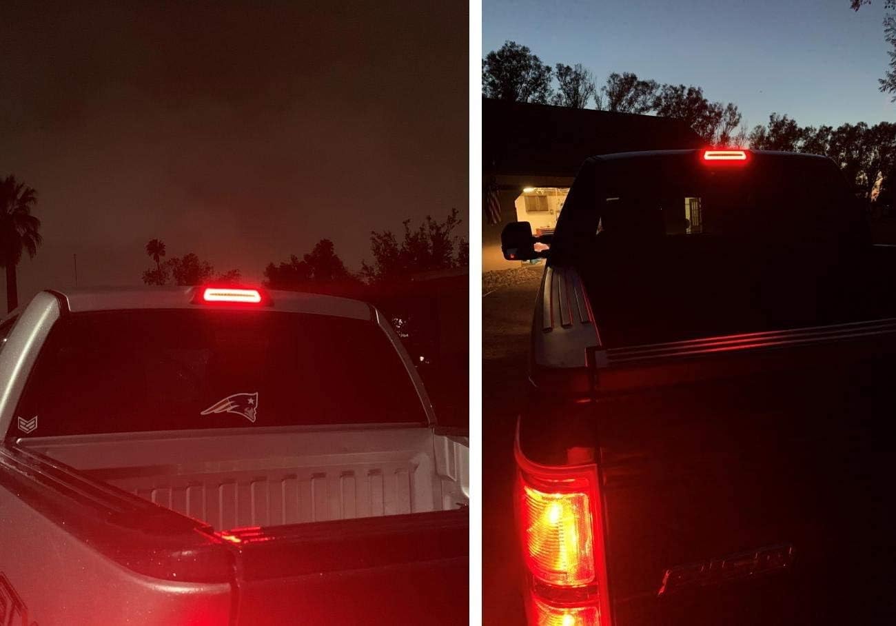 iJDMTOY Dark Red Lens Race Car Style Strobe LED High Mount Third Brake/Clearance Light Assembly Compatible With Ford 1997-2003 F-150