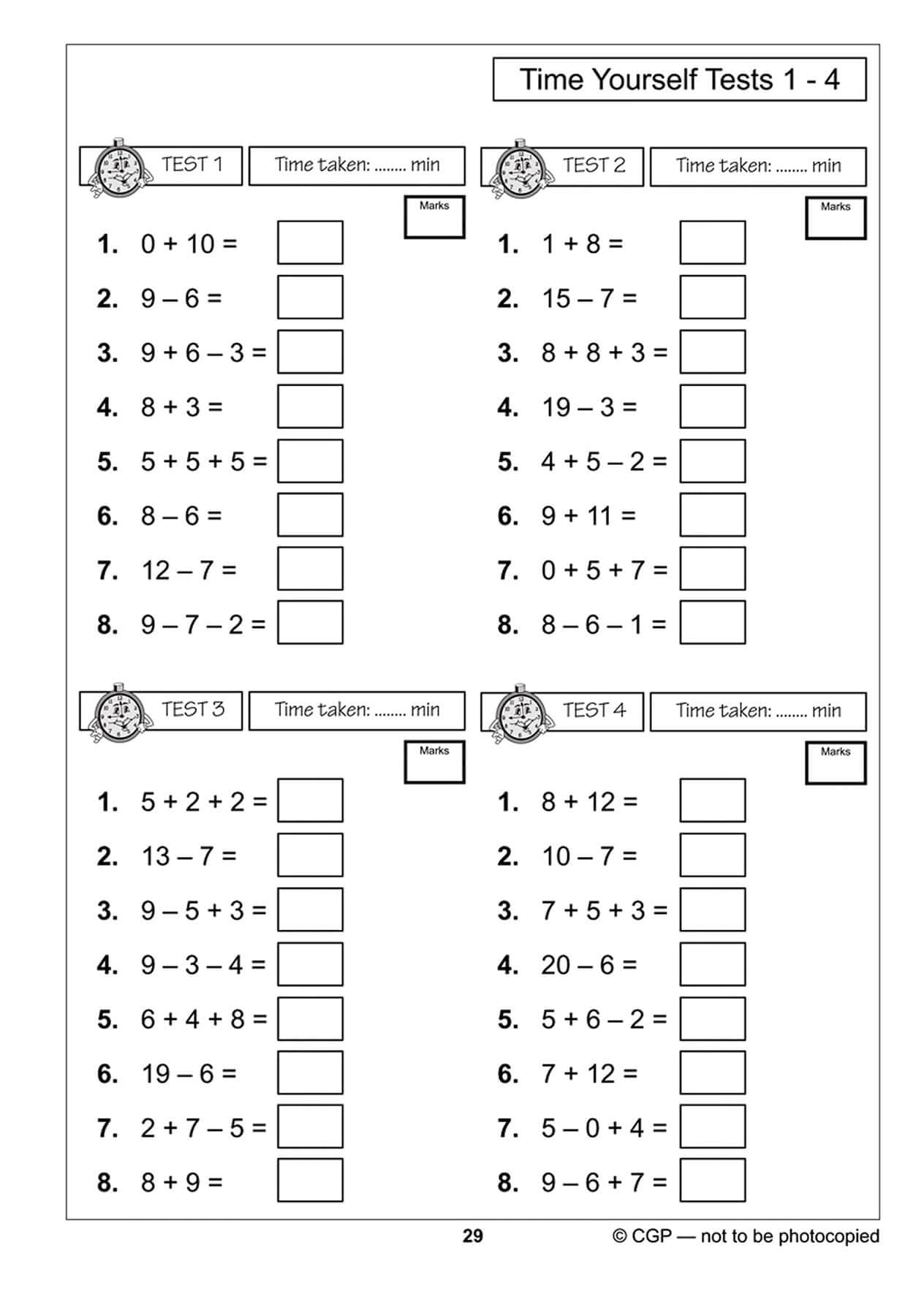 KS1 Mental Maths Workout - Year 2