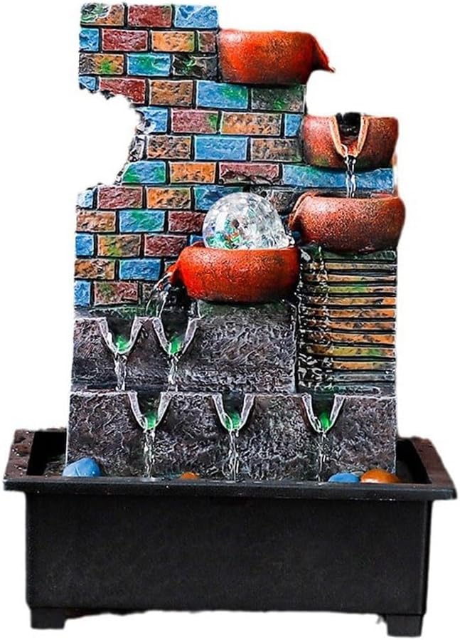 Table Fountain Indoor Table Water Fountains Tabletop Fountain Creative Desktop Ornaments Small Flowing Water Fountain Landscape Decorations Zen Meditation Table Water Fountain