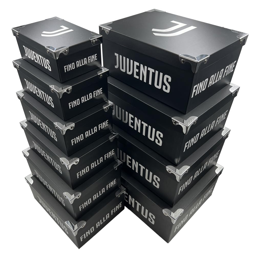 Juventus Zestaw 10 sztuk kuferek do przechowywania z metalowymi narożnikami 134001