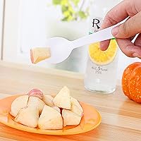 Vista 5 de 100 tenedores desechables de plástico ecológico, duradero, tenedores y cucharas 2 en 1, ideales para almuerzo, pícnics o restaurantes y suministros