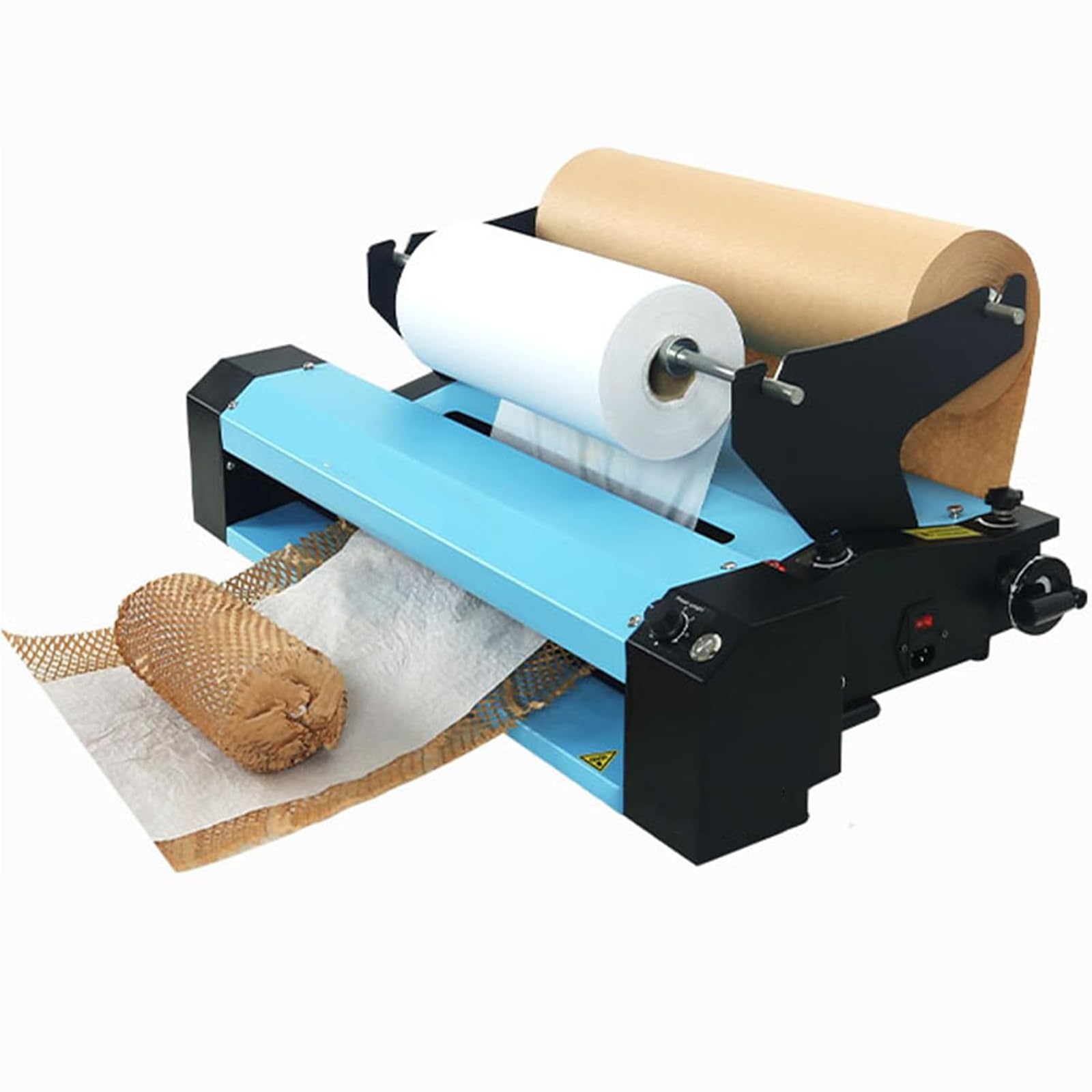 YXYLJOZ Honeycomb Packaging Paper Roll Dispenser, Automatic Kraft Paper Dispenser for Protective Cushioning and Packaging for Shipping and Moving Supplies,B