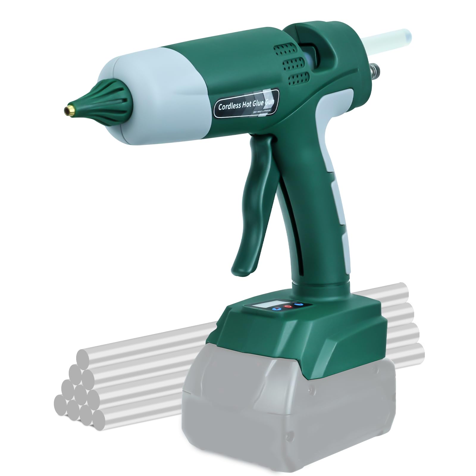 Cordless Hot Melt Glue Gun for Bosch 18-20V Li-ion Battery Repair DIY Tool Set With 10 Glue Sticks Power Tool Glue Gun(not include battery)