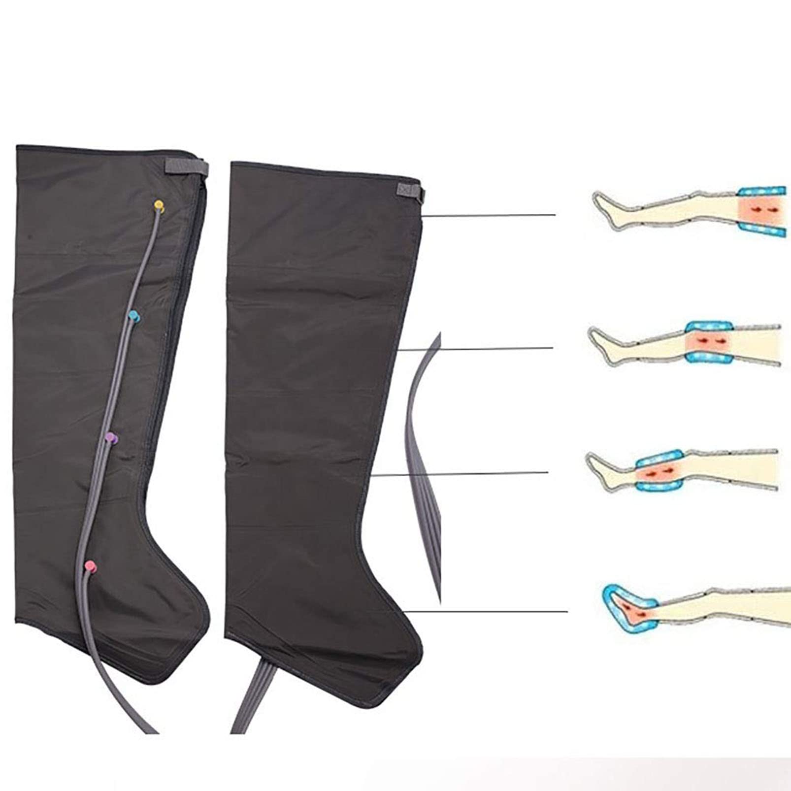 Masseur De Jambes à Compression D'air - Pour Douleurs Et Meilleure Circulation