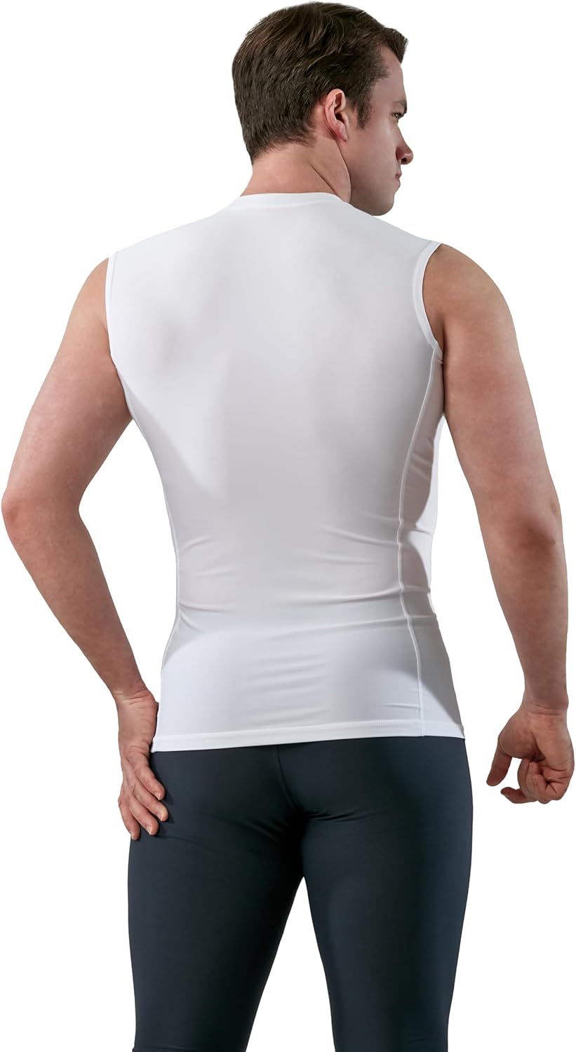 KISTA 3 Pack Men's Sleeveless Workout Shirts, Dry Fit Running Compression Cutoff Shirts, Athletic Base Layer Tank Top - Image 6