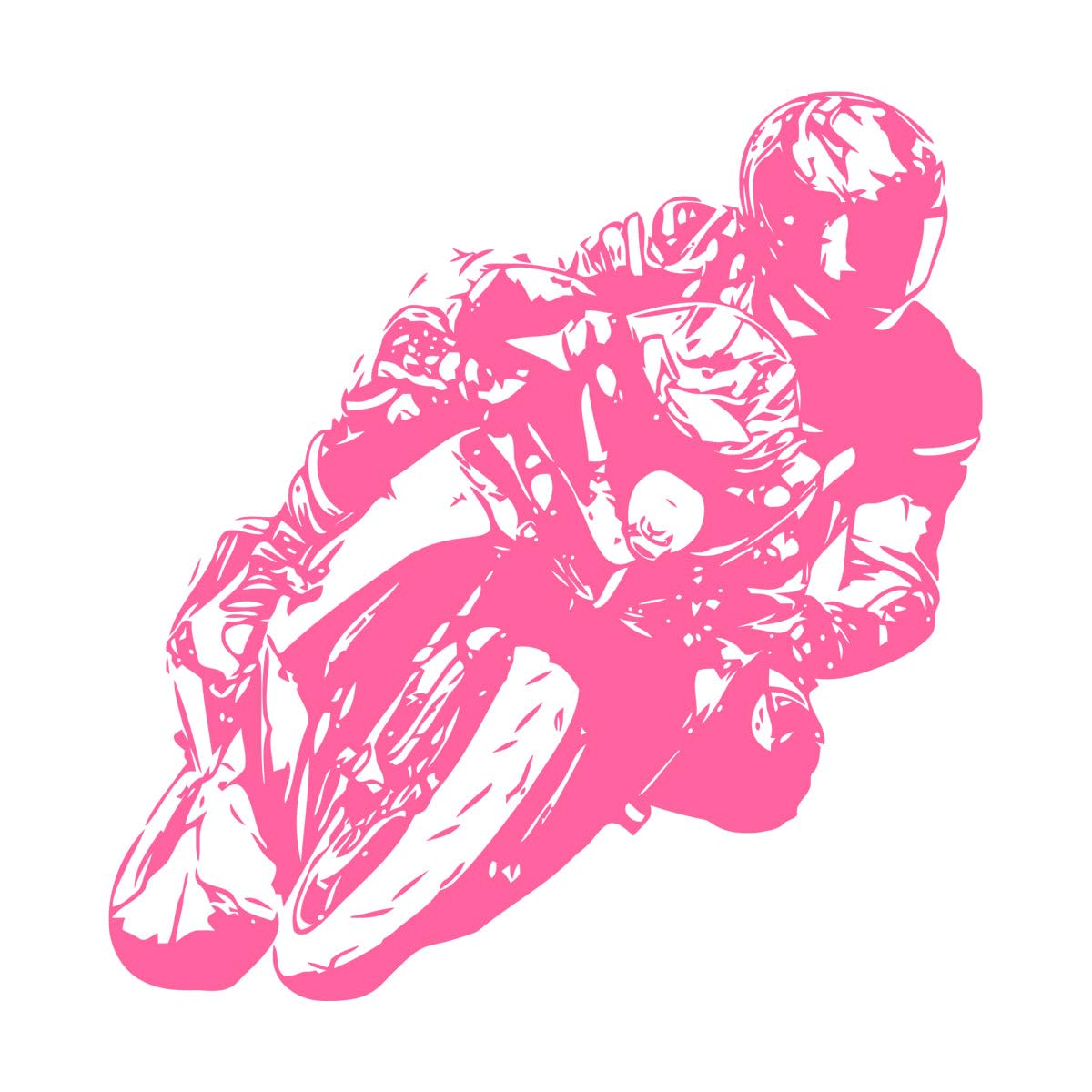 Modern Sport Racing Motorcycle Wall Decal Boy Kids Room Motorcyclist At Sport Bike Rides Wall Sticker Bedroom Large - 60x64cm — image 1