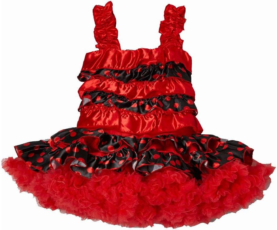 wenchoice Red & Black Ruffle Cupcake Dress Girl's M(3T-4T)
