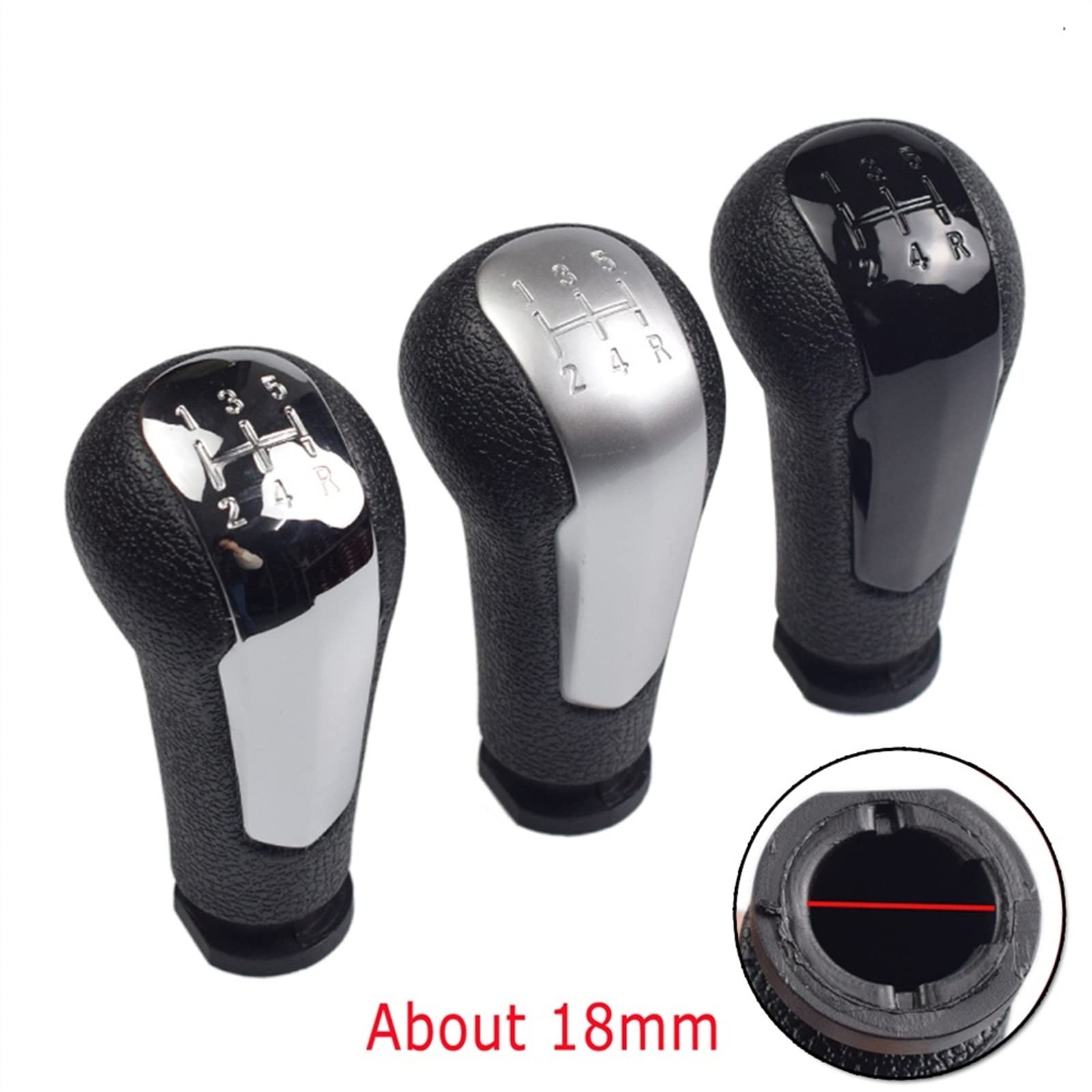 Auto Versnellingspookknop 5 Speed ​ Voor Matiz Voor Spark M300 2011 2012 2013 2014 2015 2016 Leather Gaiter Boot Cover Manual Auto Pookknop Auto pookknop (Kleur : Chrome