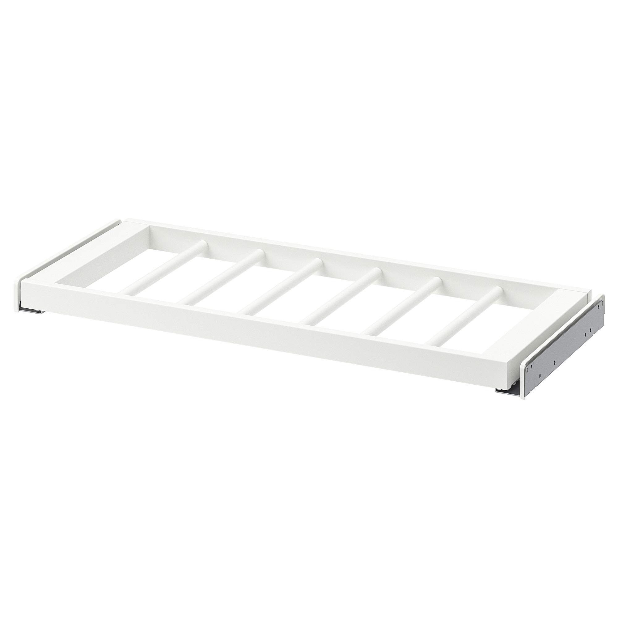 Cintre extensible pour pantalon KOMPLEMENT blanc pour résoudre le manque de place